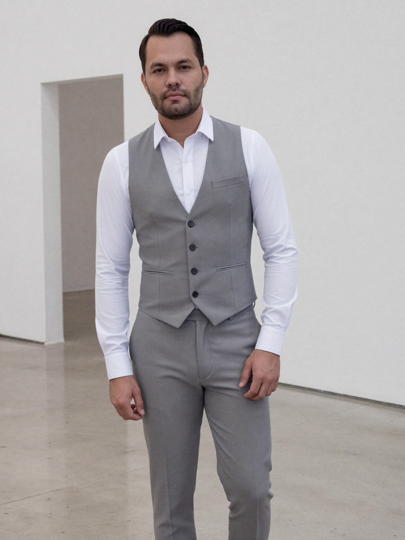 Chaleco Gris Perla