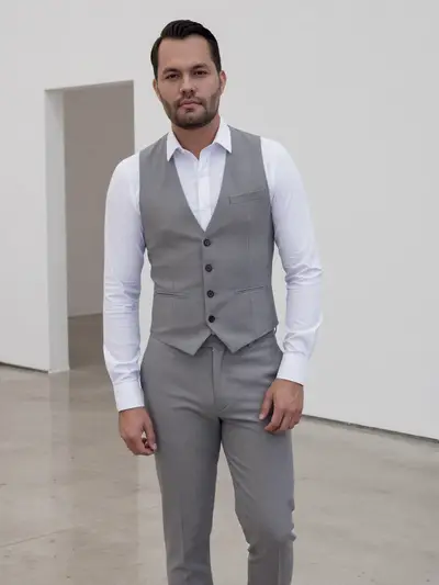 Chaleco Gris Perla