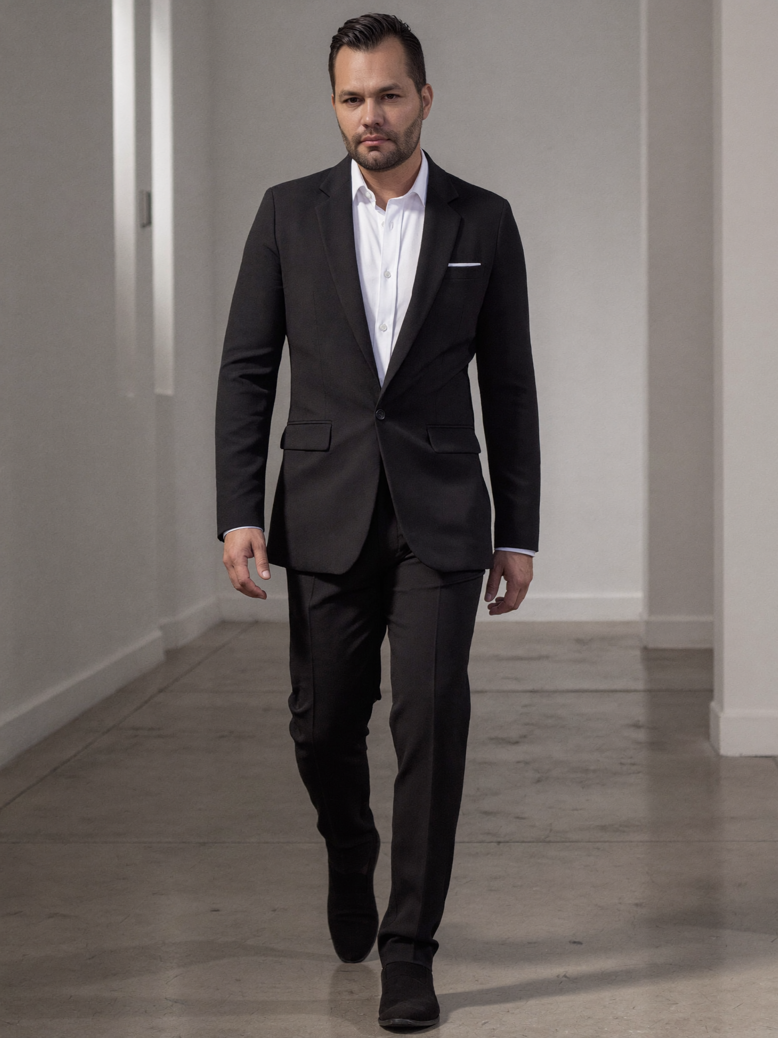 Traje Lino Liviano Negro
