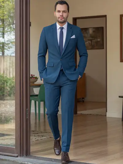 Traje Lino Liviano Verde Esmeralda